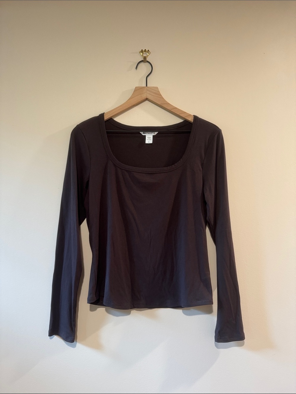 Athleta Rib Scoop Long Sleeve Size L